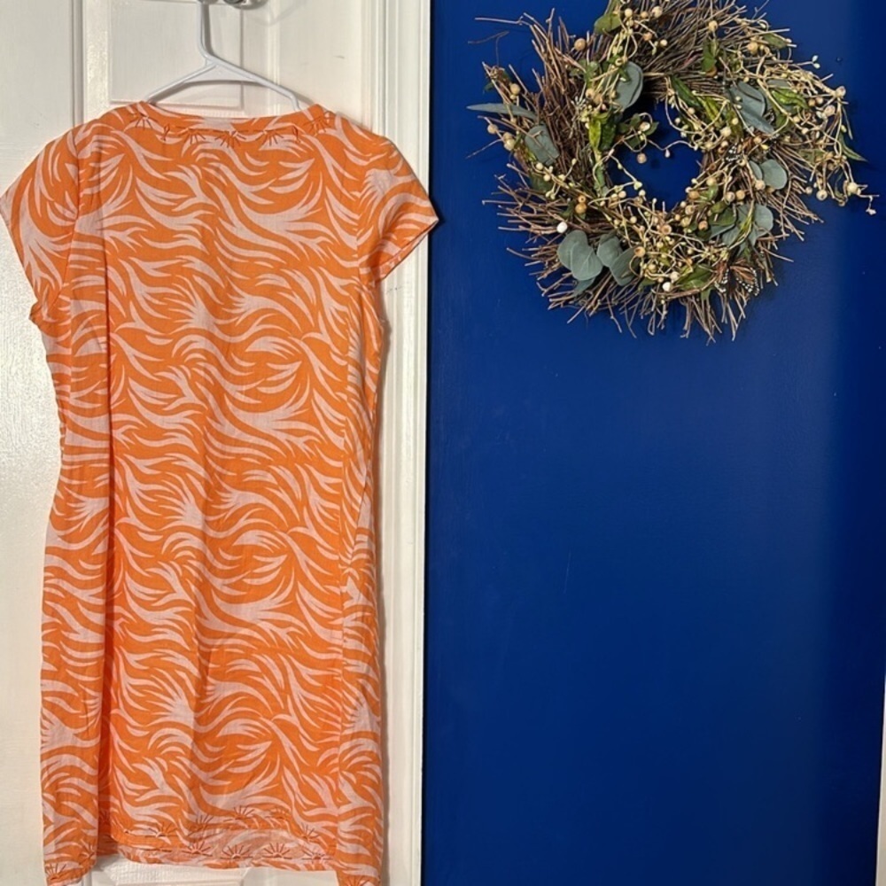 NWT HIHO Rachel Linen Dress in Papaya Wins - Picture 5 of 16